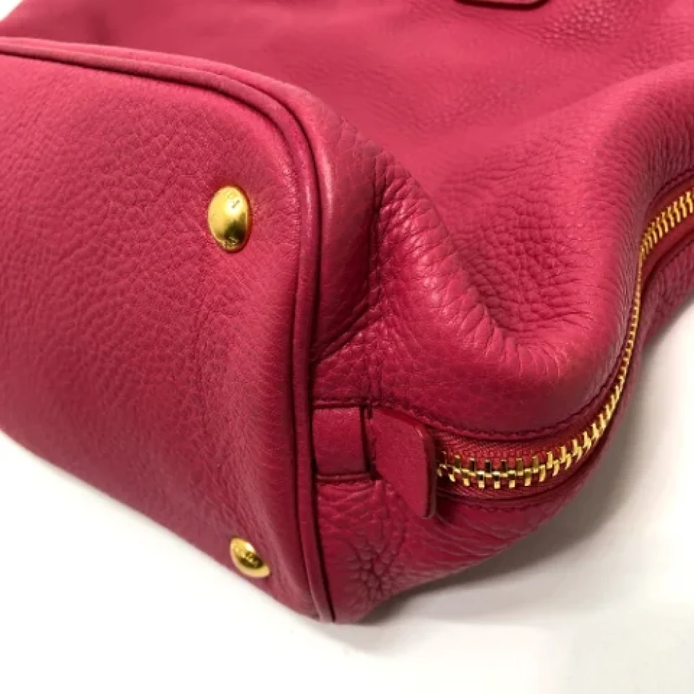 Prada Vintage Pre-owned Leather prada-bags Red Dames