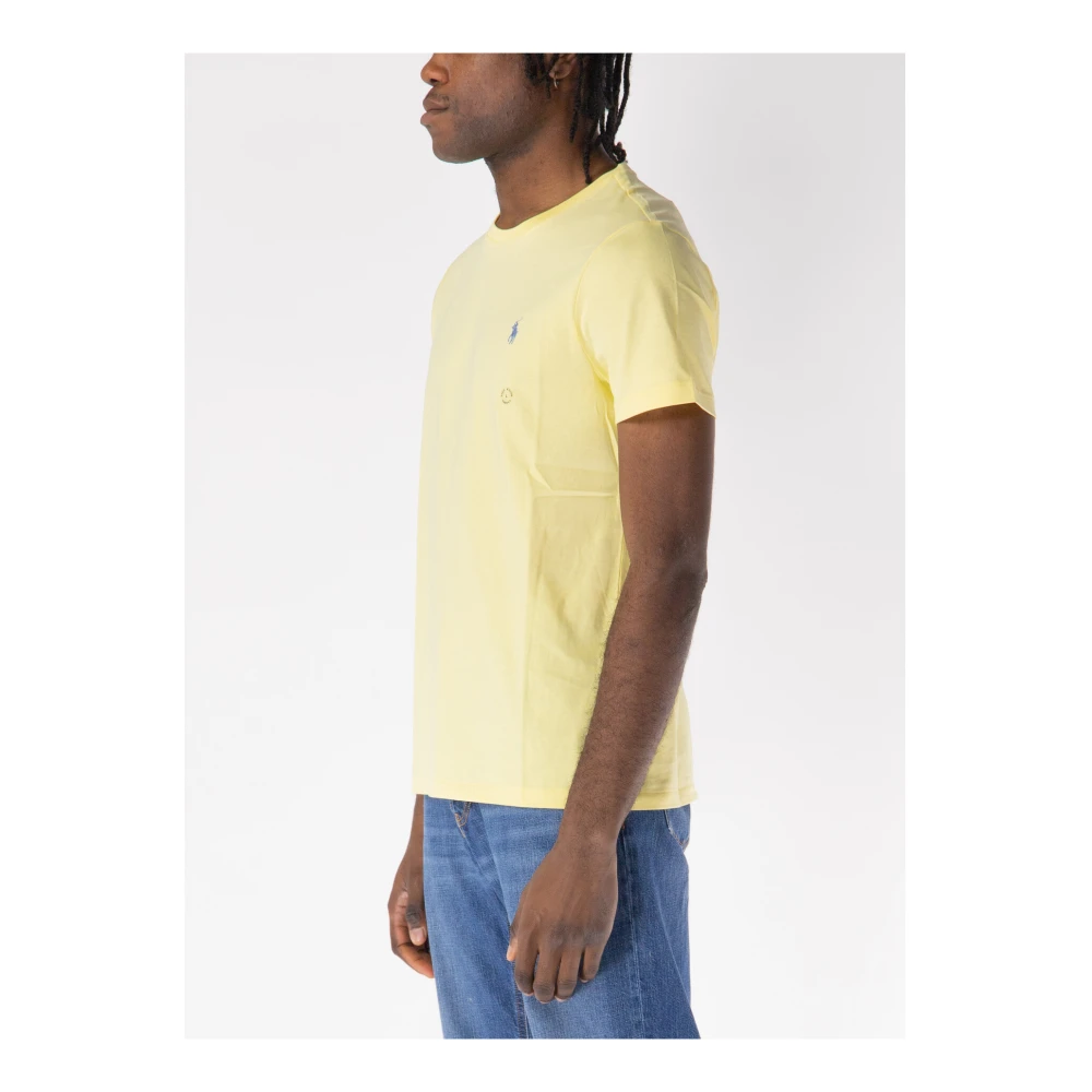 Polo Ralph Lauren Geborduurd T-shirt met korte mouwen en ronde hals Yellow Heren