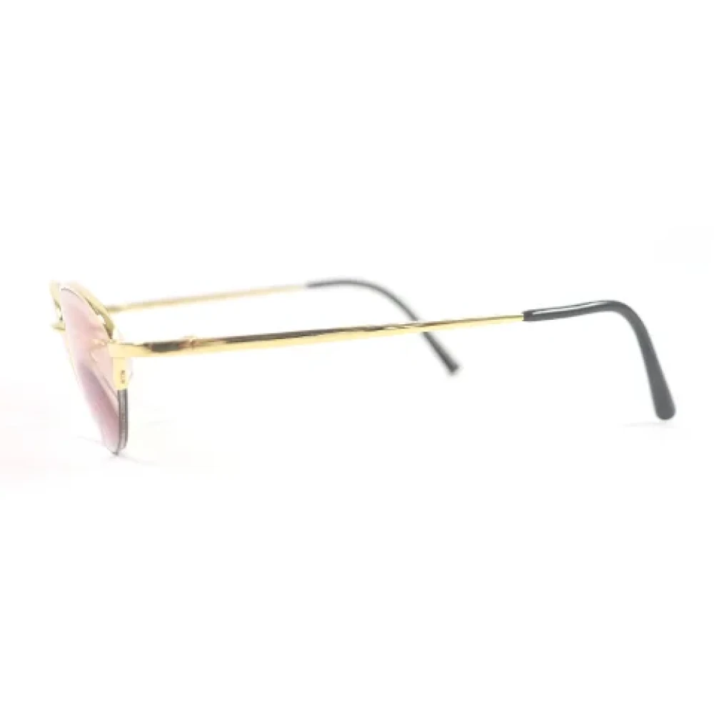 Chanel Vintage Pre-owned Metal sunglasses Yellow Dames