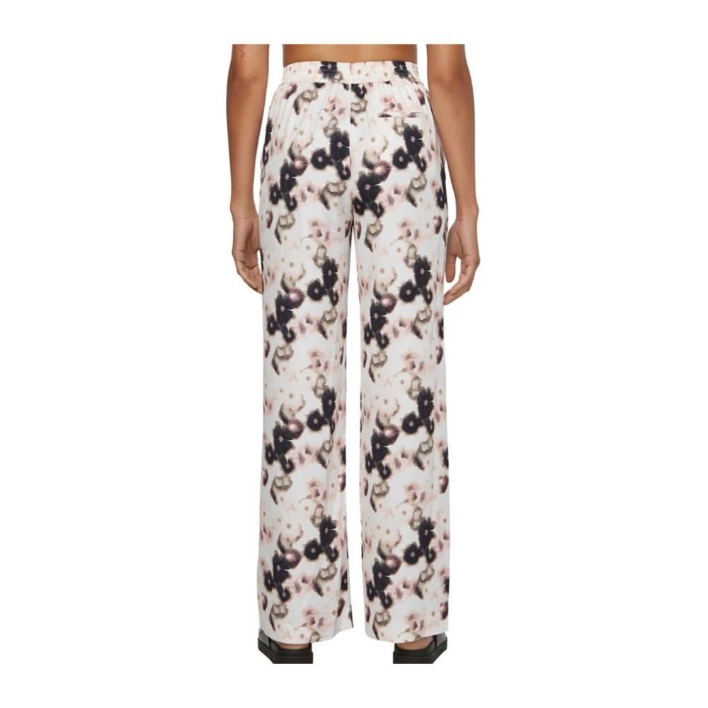 Calvin Klein Bloemen wijde pijpen broek Beige Dames