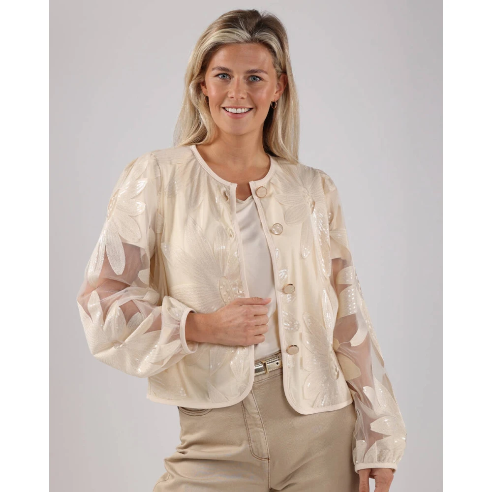 Nukus Millie Paillet Vest Beige Dames