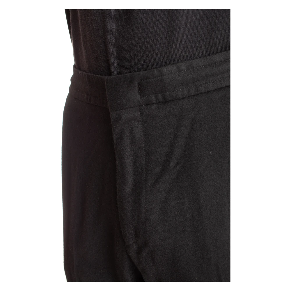 Ermenegildo Zegna Zwarte broek met elastische taille Black Heren