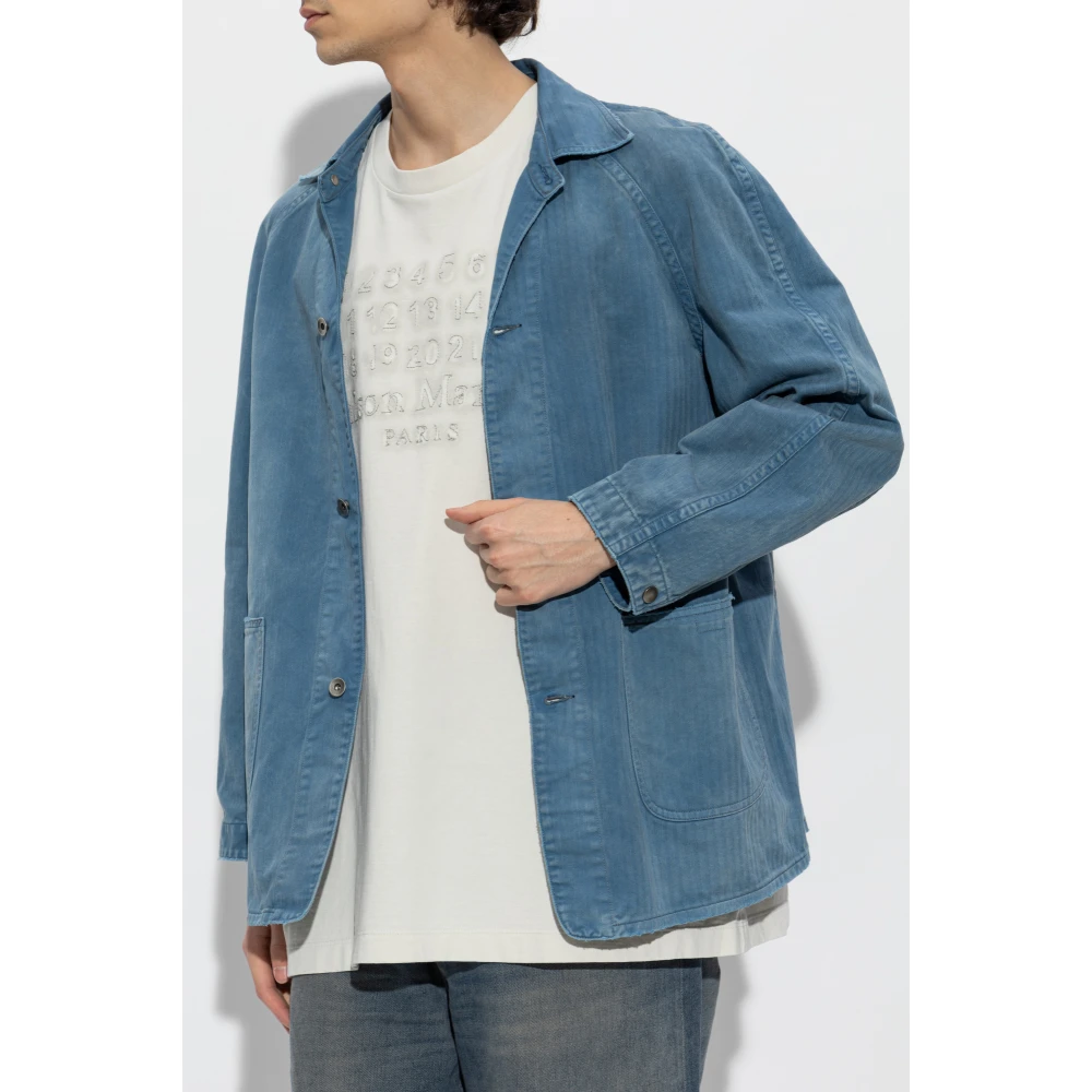 Maison Margiela Jas met kraag Blue Heren