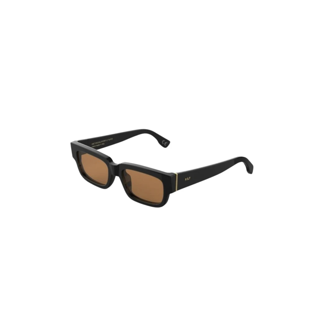 Retrosuperfuture Unisex Brown Ogn Roma Refined Sunglasses Acetate Black Squared Normal - Image 3
