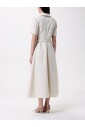 beurre-robe-midi-texturee-avec-ceinture