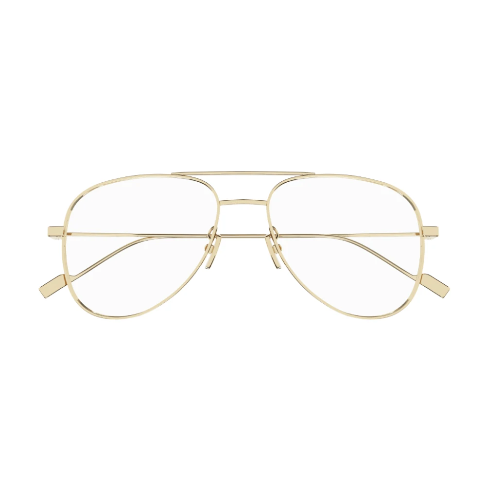 Saint Laurent Iconische Brillen met Lineaire Vormen Yellow Heren