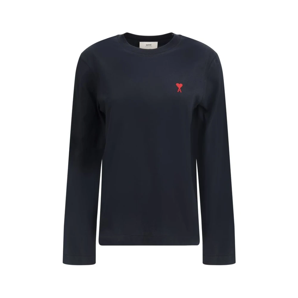 Ami Paris Top met minimalistisch ontwerp Blue Dames