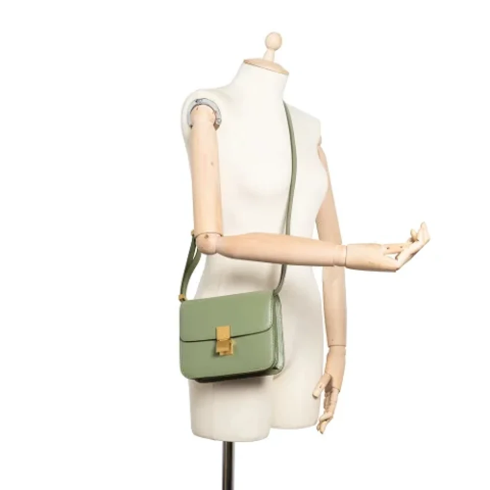 Celine Vintage Pre-owned Leather celine-bags Green Dames