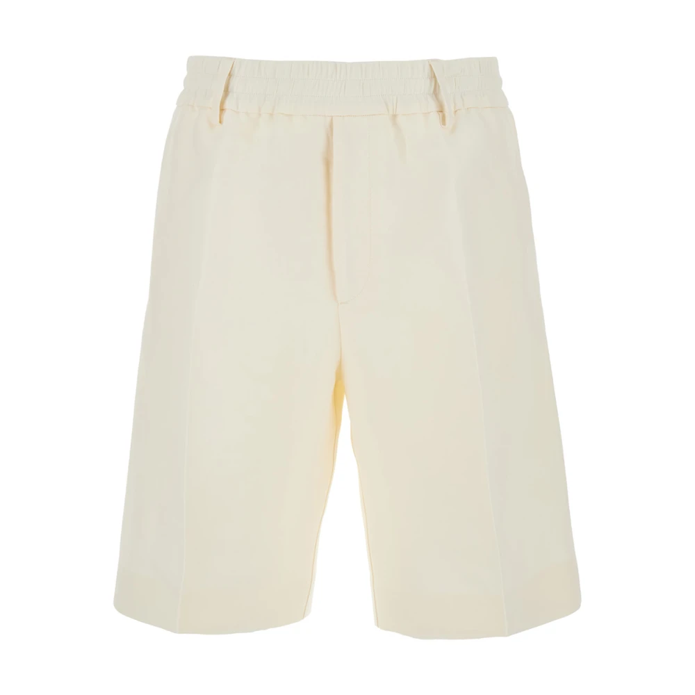 Burberry Witte Shorts Elastische Koord Rits White Heren