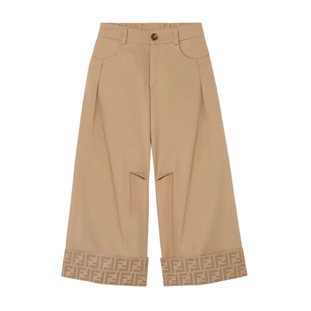 Fendi Unisex Brown Pantalone Eavy Gabardine