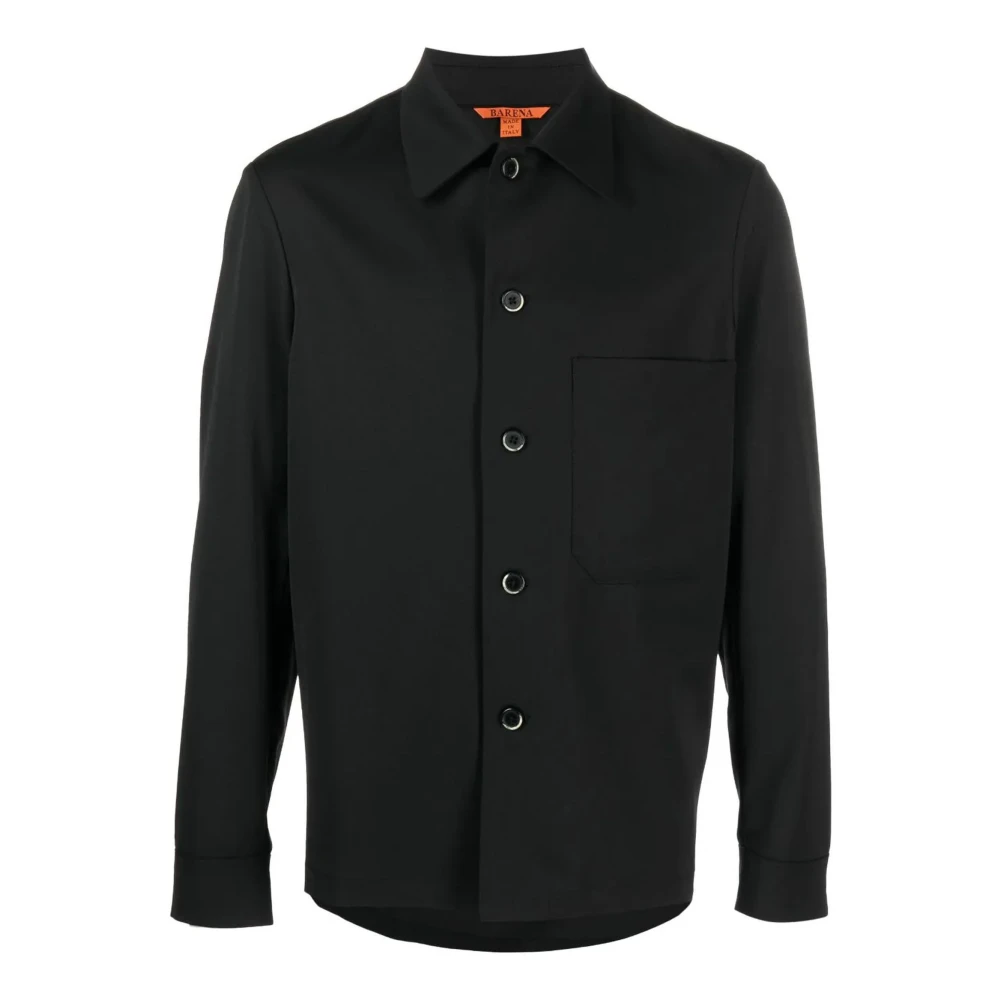 Barena Venezia Zwarte wollen jas-shirt Black Heren