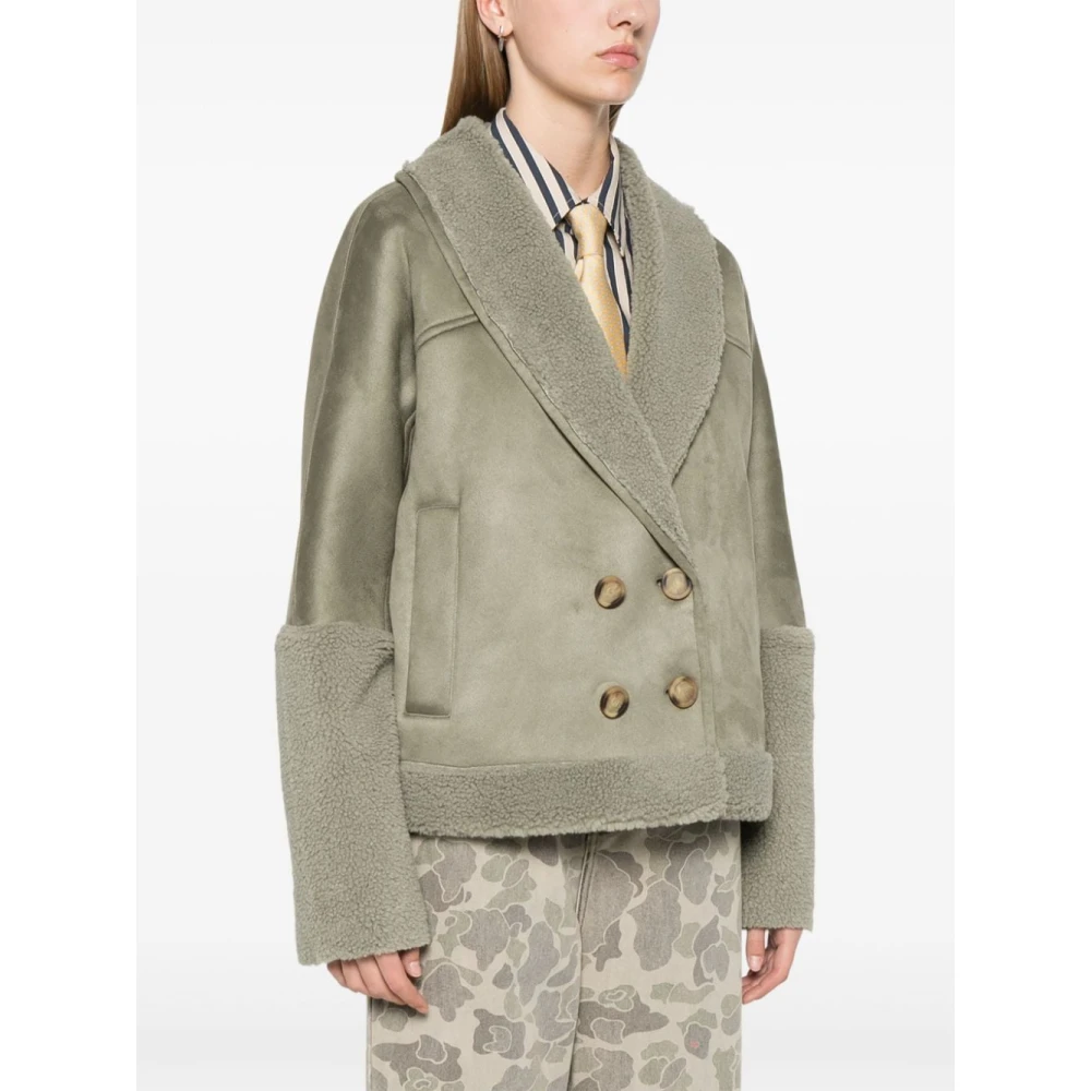 Ugg Groene Cropped Sherpa Jas Green Dames