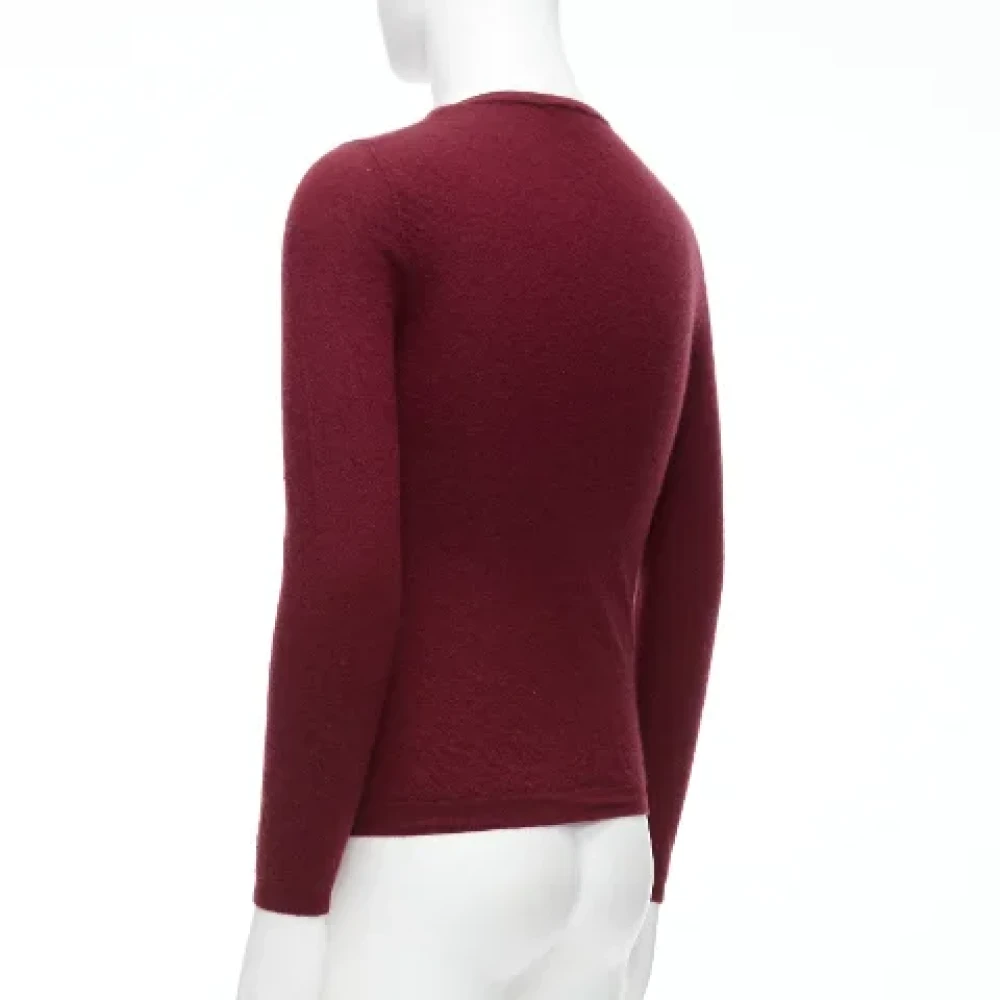 Gucci Vintage Pre-owned Cashmere tops Red Heren