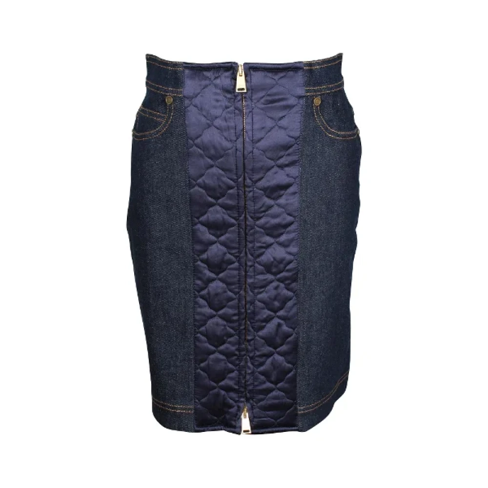Fendi Vintage Tweedehands Katoenen Shorts-Rokken Blue Dames