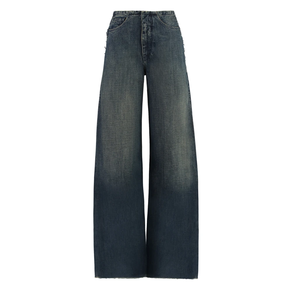 MM6 Maison Margiela Vintage Wide-leg Jeans Blue Dames