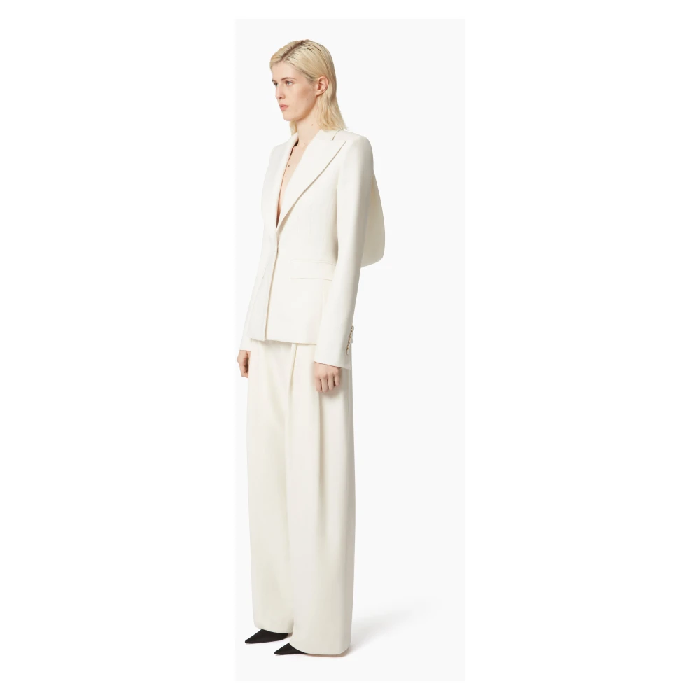 Nina Ricci Geplisseerde Wijde Pijp White Dames