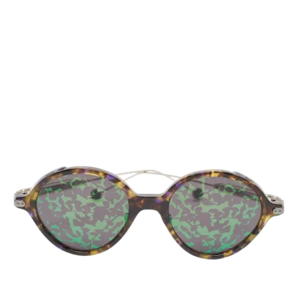 Dior Vintage Pre-owned Acetate sunglasses Yellow Dames