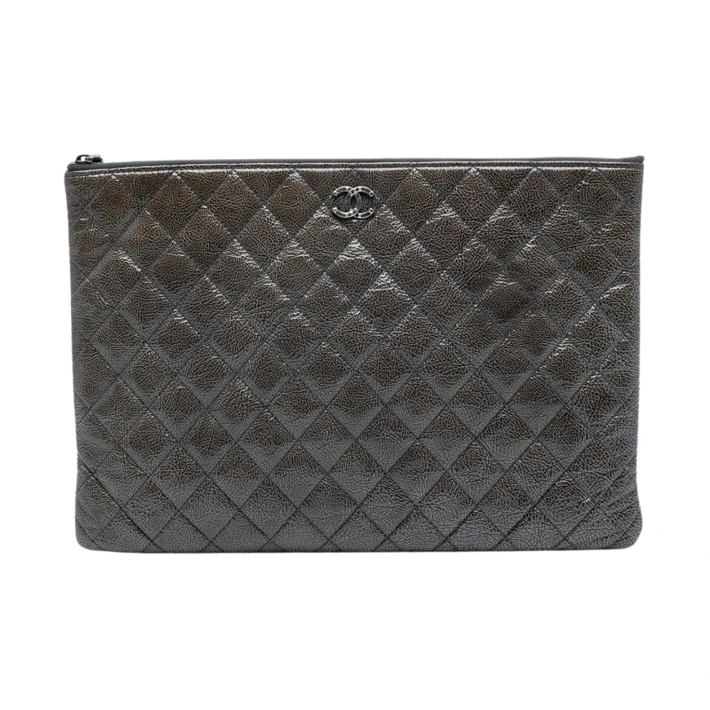 Chanel Vintage Grå Pre-Owned Quilted Pouch