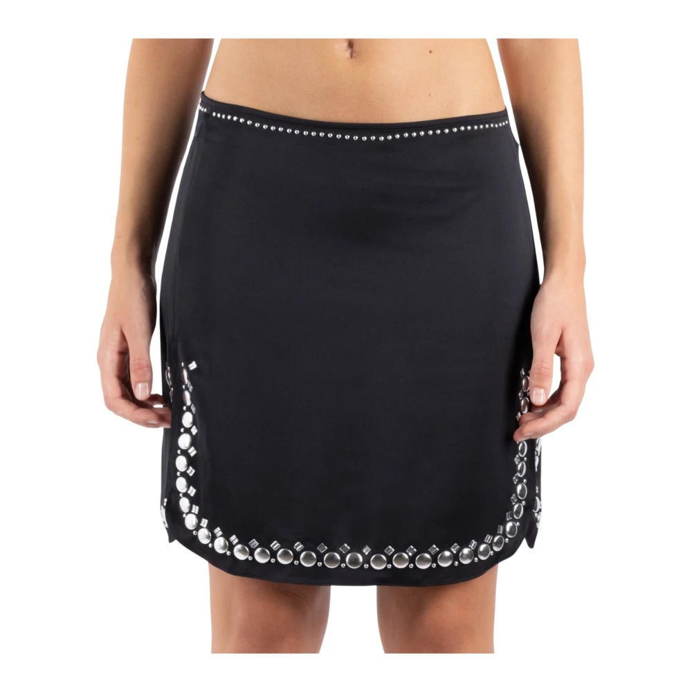 Paco Rabanne Zwarte Korte Rok met Moderne Stijl Black Dames