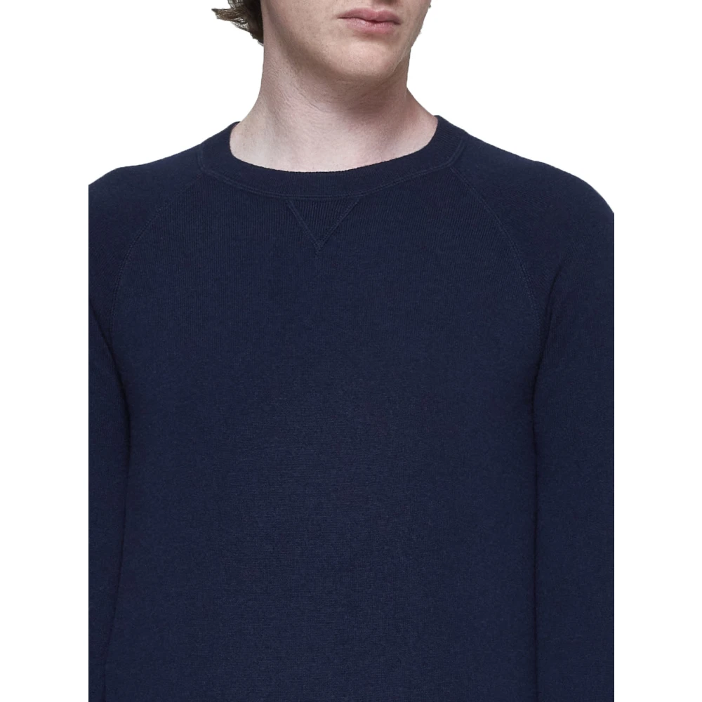 BRUNELLO CUCINELLI Blauwe Sweaters voor Mannen Blue Heren