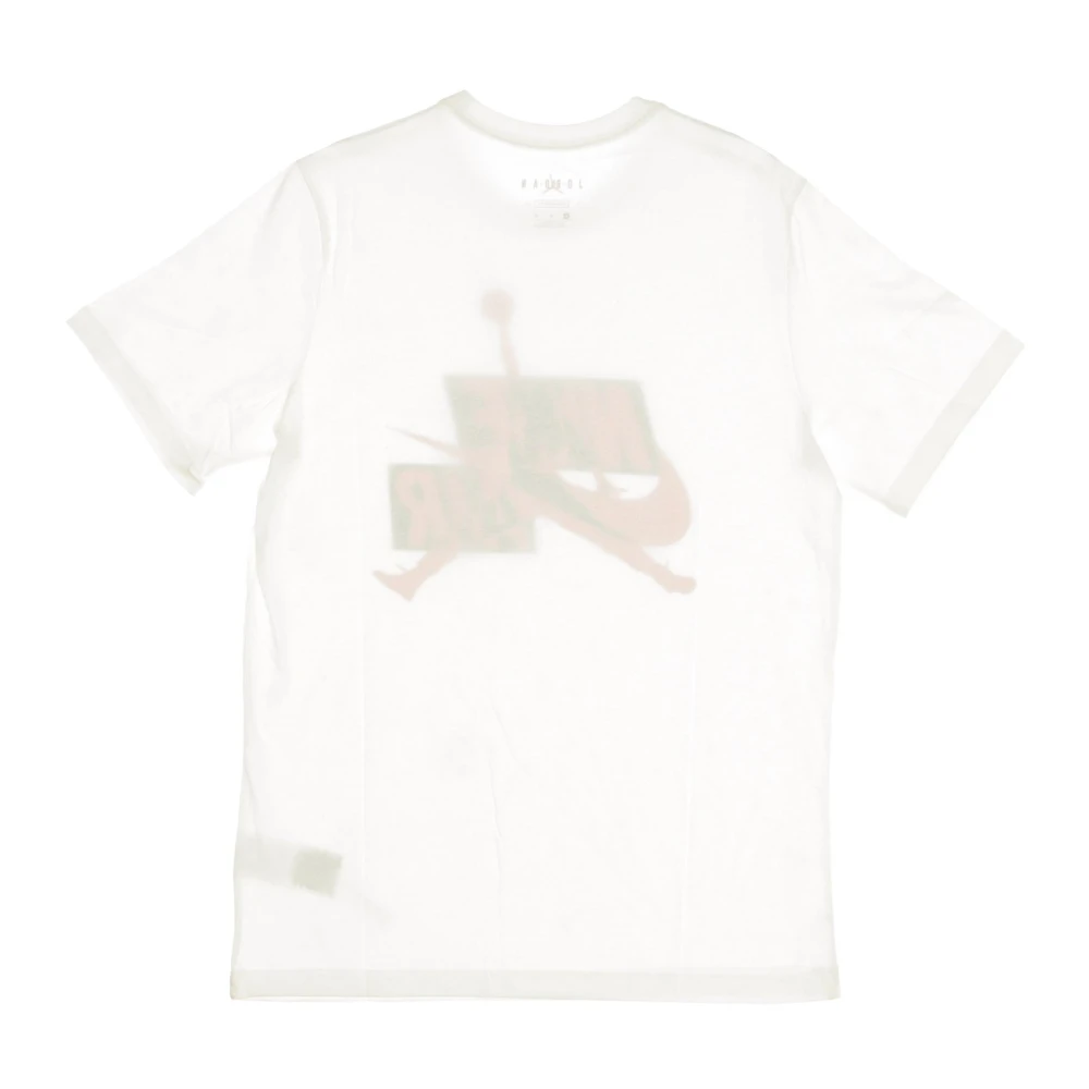 Jordan Klassiek Heren T-shirt in Wit Rood Zwart White Heren