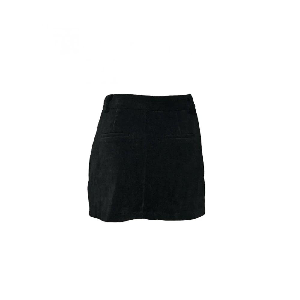 Molly Bracken Fluwelen Geplooide Minirok Black Dames
