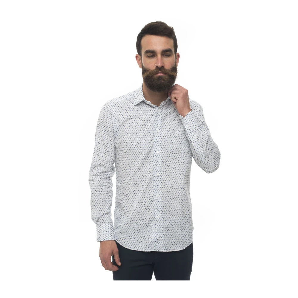 Càrrel Italiaanse hals Casual overhemd bloemenfantasie Multicolor Heren