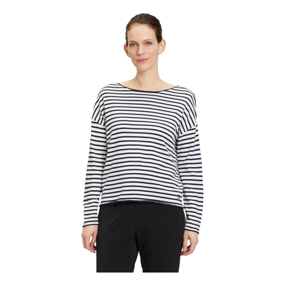Betty & Co Gestreepte U-hals Trui Multicolor Dames