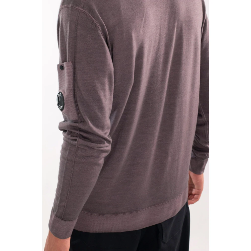 C.P. Company Snel Geverfd Merinowol Gebreid Purple Heren