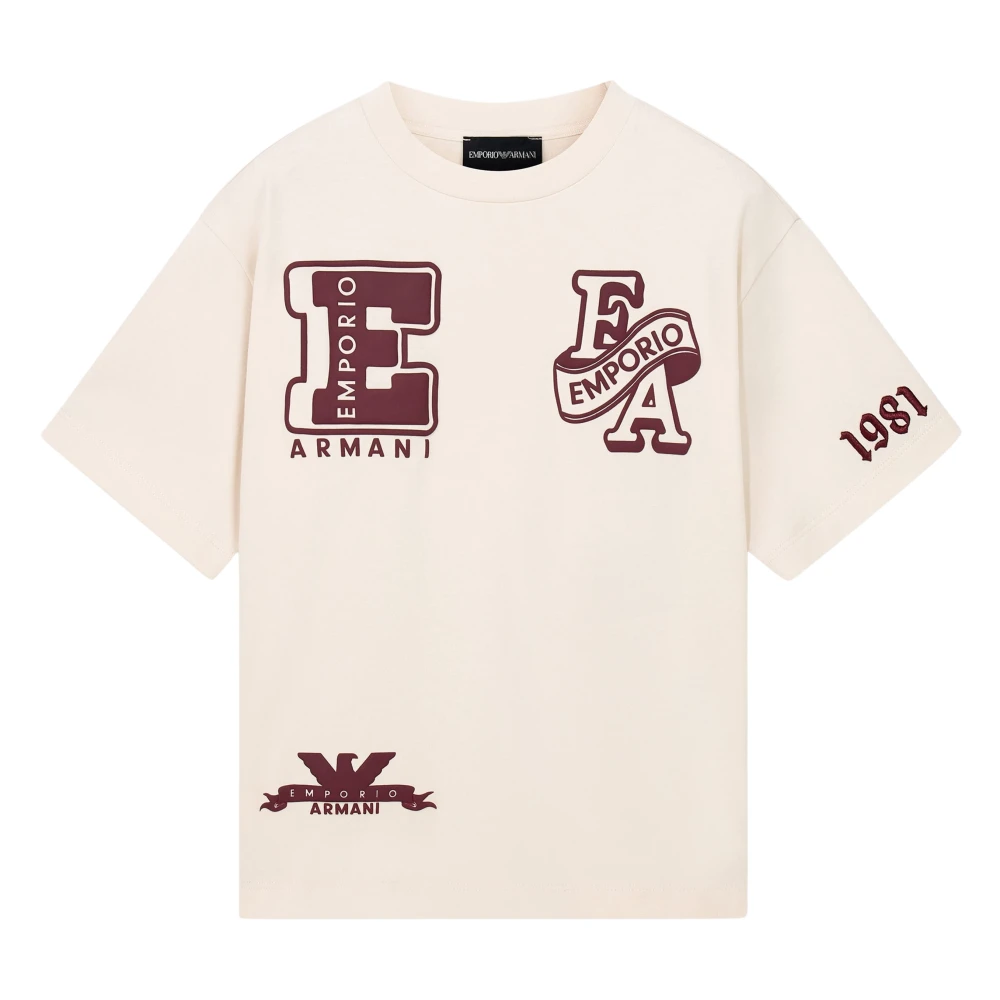 Emporio Armani Logo T-Shirt - Unisex - Kids Short Sleeve T-Shirts - White - 8 Y | 128 Cm - Kids