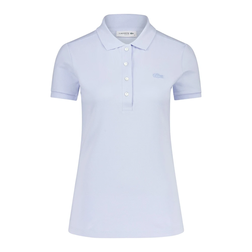 Lacoste Logo Applique Slim-Fit Poloshirt Blue Dames