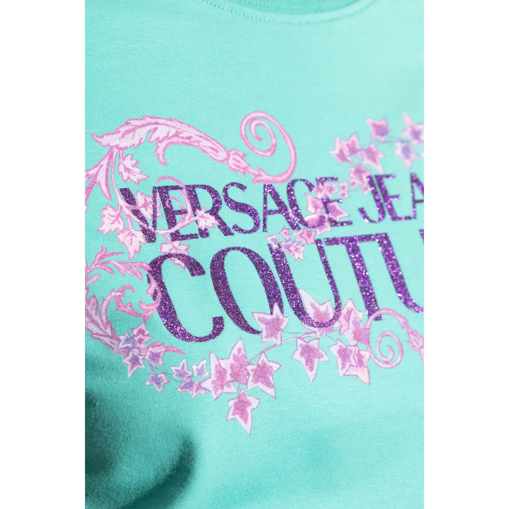 Versace Jeans Couture T-shirt met print Blue Dames
