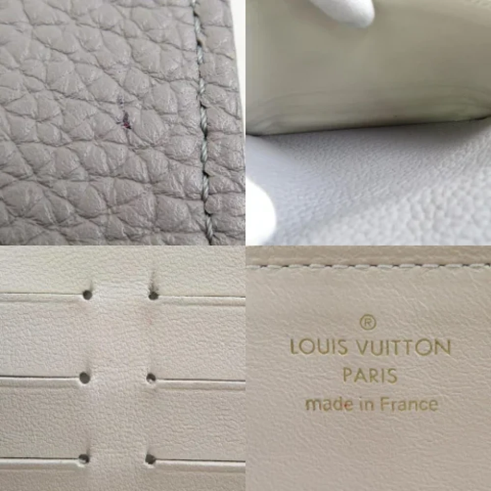 Louis Vuitton Vintage Pre-owned Leather wallets Gray Dames
