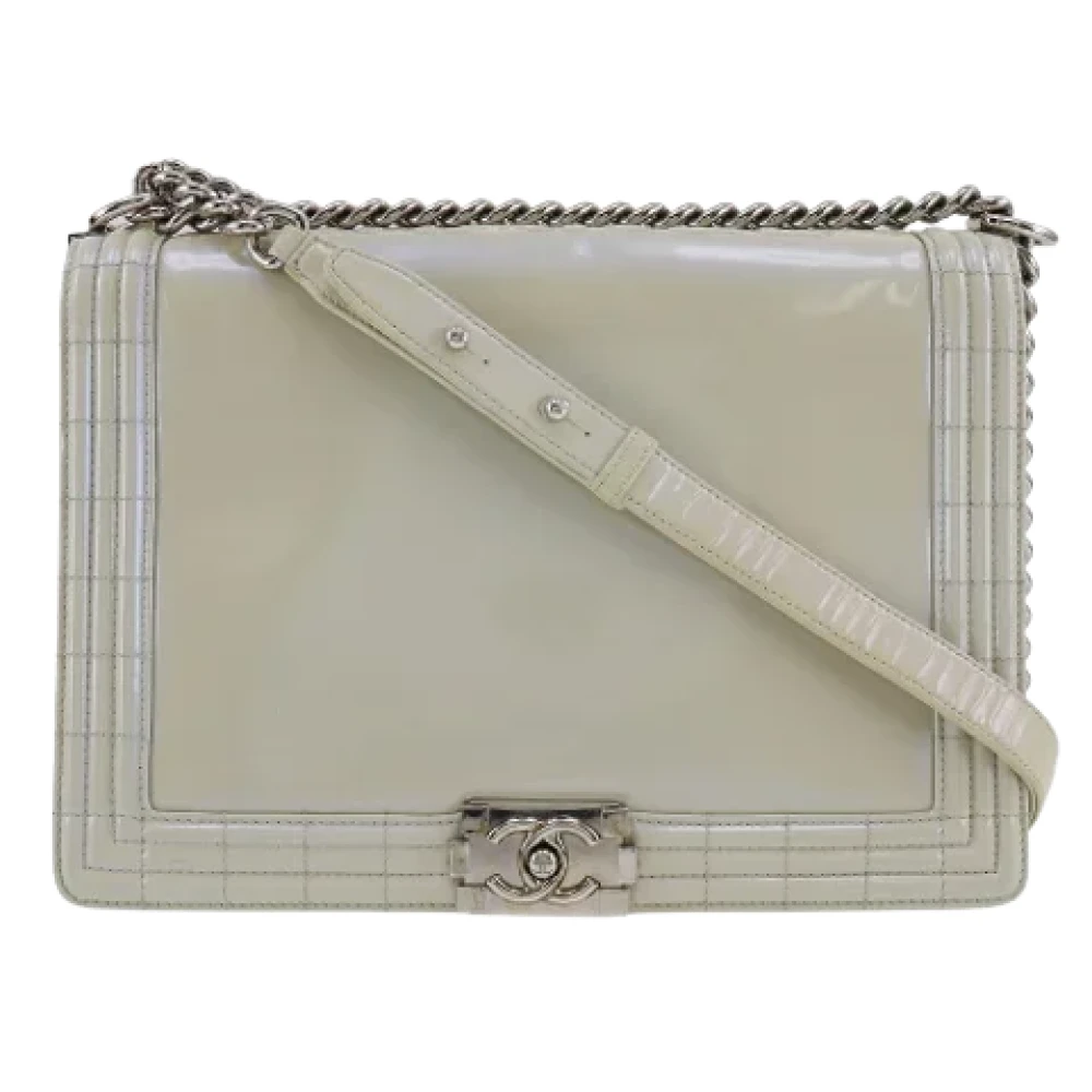 Chanel Vintage Pre-owned Leather chanel-bags White Dames