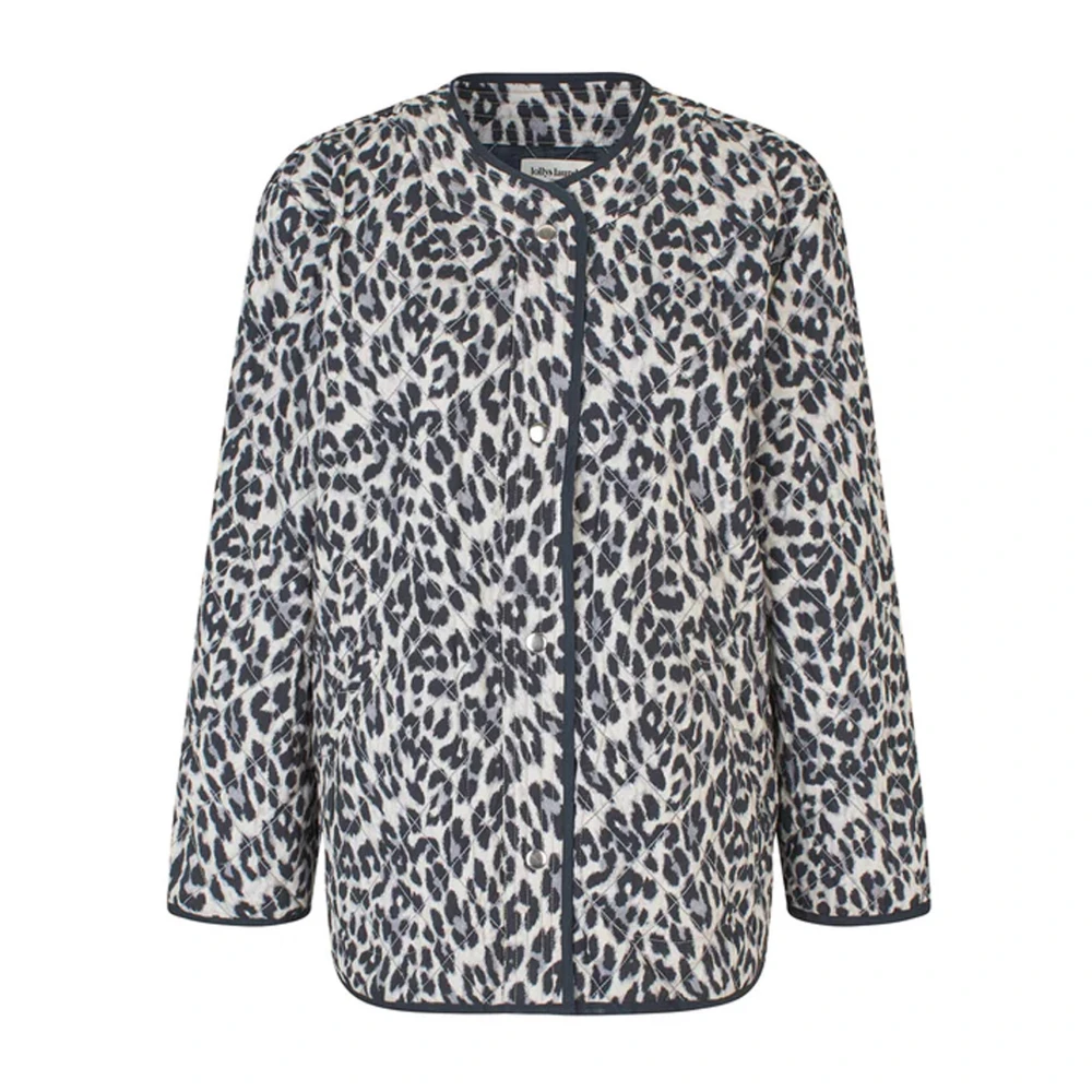 Lollys Laundry Gewatteerde Luipaardprint Jas Lilyll Multicolor Dames