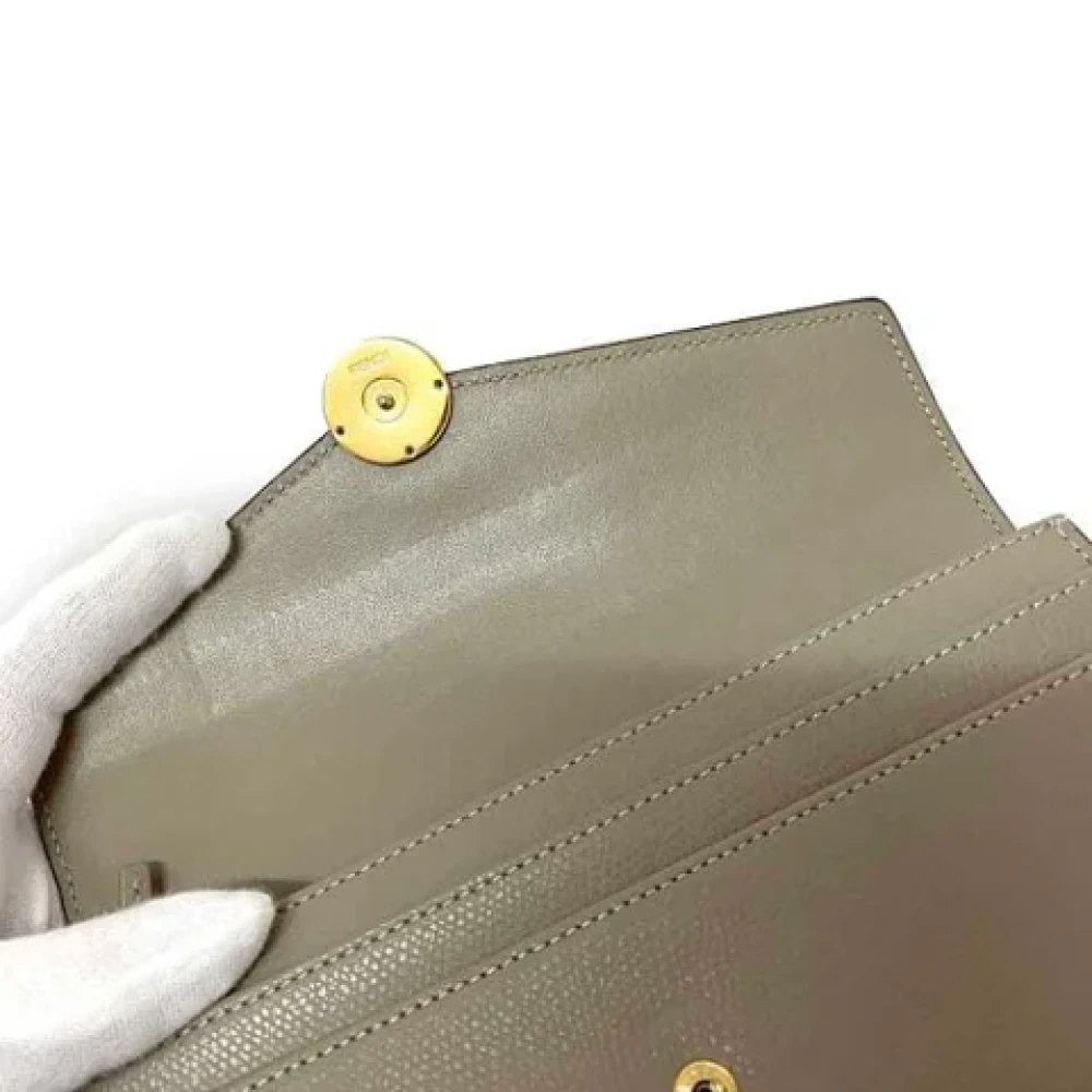 Fendi Vintage Pre-owned Leather wallets Green Dames