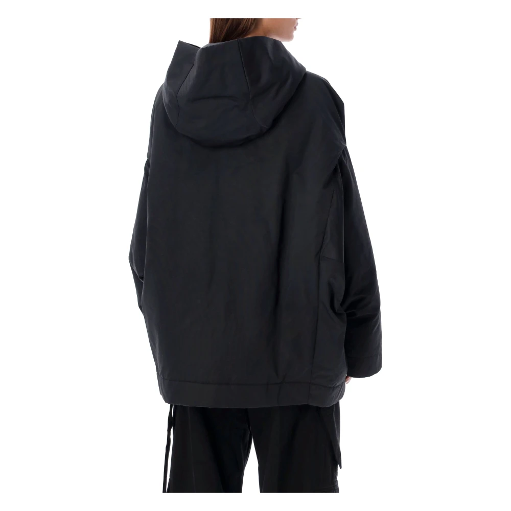 Rick Owens Hooded Peter Outerwear Black Dames