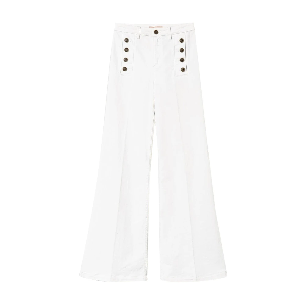 Twinset Wide Trousers White Dames