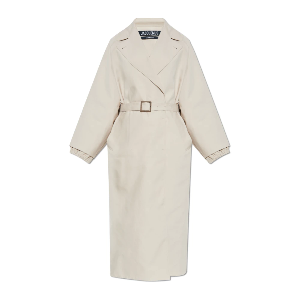 Jacquemus Beige Trench Coats, Female, 2XS, Trapezi Trench Coat