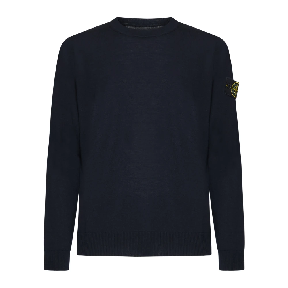 Stone Island Blå Tröjor för Män Blue, Herr