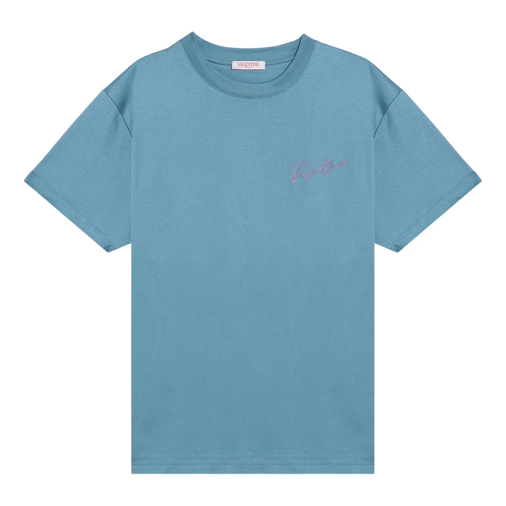 Valentino Garavani Korte mouwen ronde hals T-shirt Blue Heren