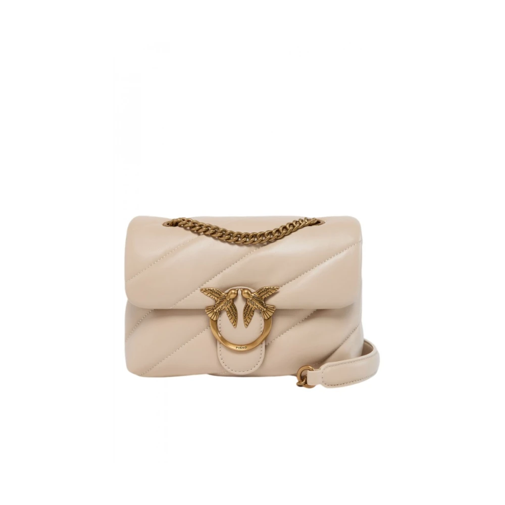 Pinko Stylish Pink Bag - Female - Shoulder Bags - Beige - One Size - Bags