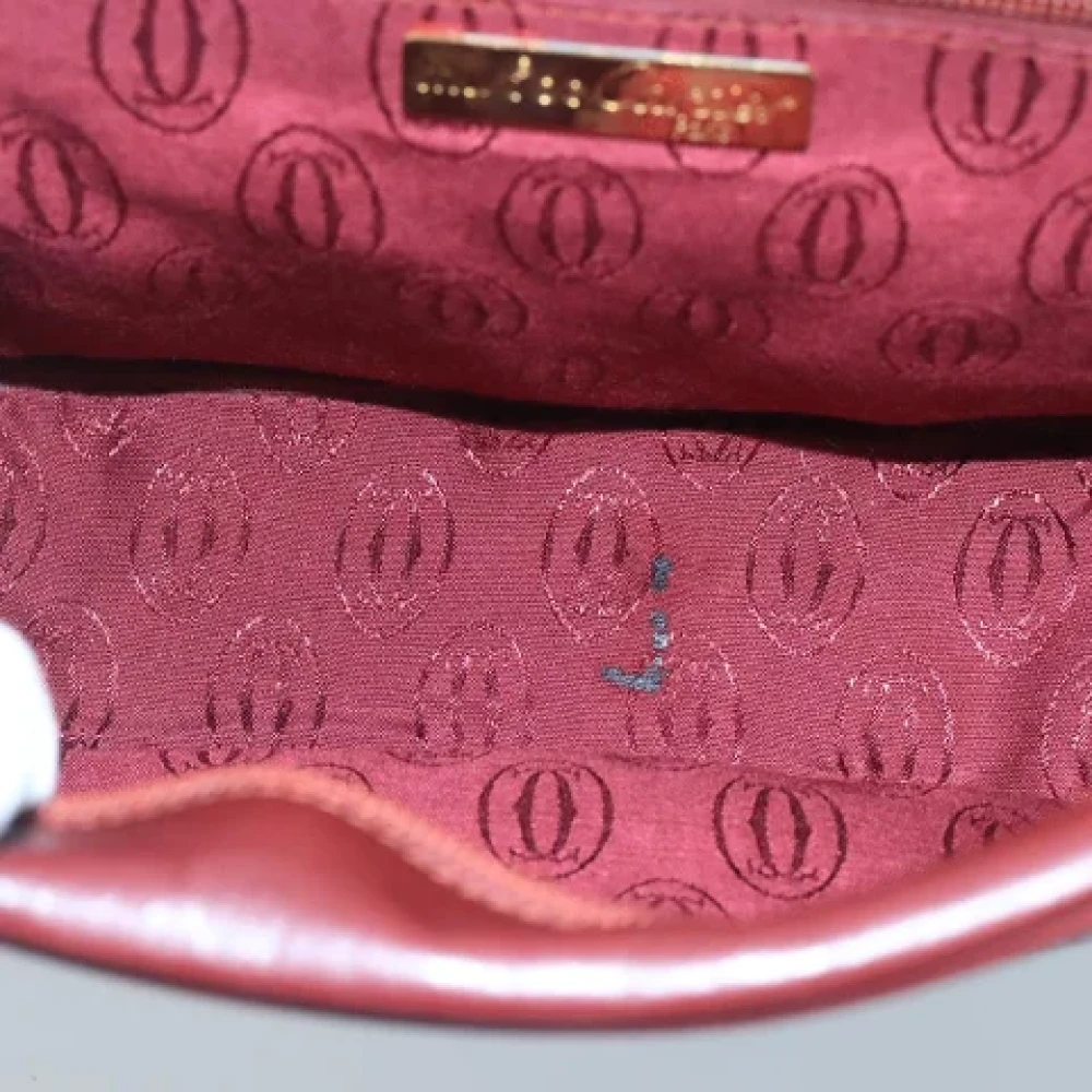 Cartier Vintage Pre-owned Leather shoulder-bags Red Dames