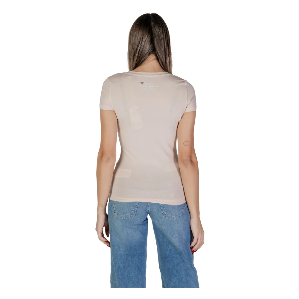 Guess Korte Mouw T-shirt Lente Zomer Collectie Pink Dames