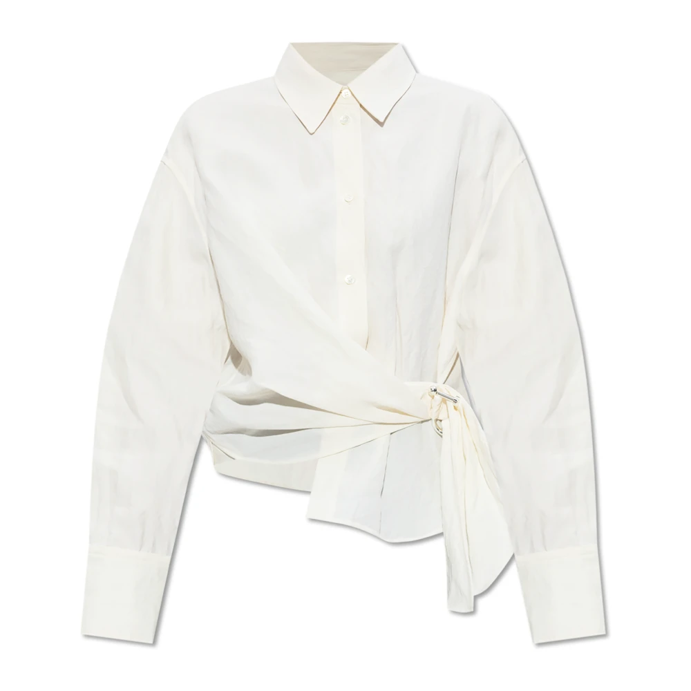 JW Anderson Shirt met applicatie Beige Dames