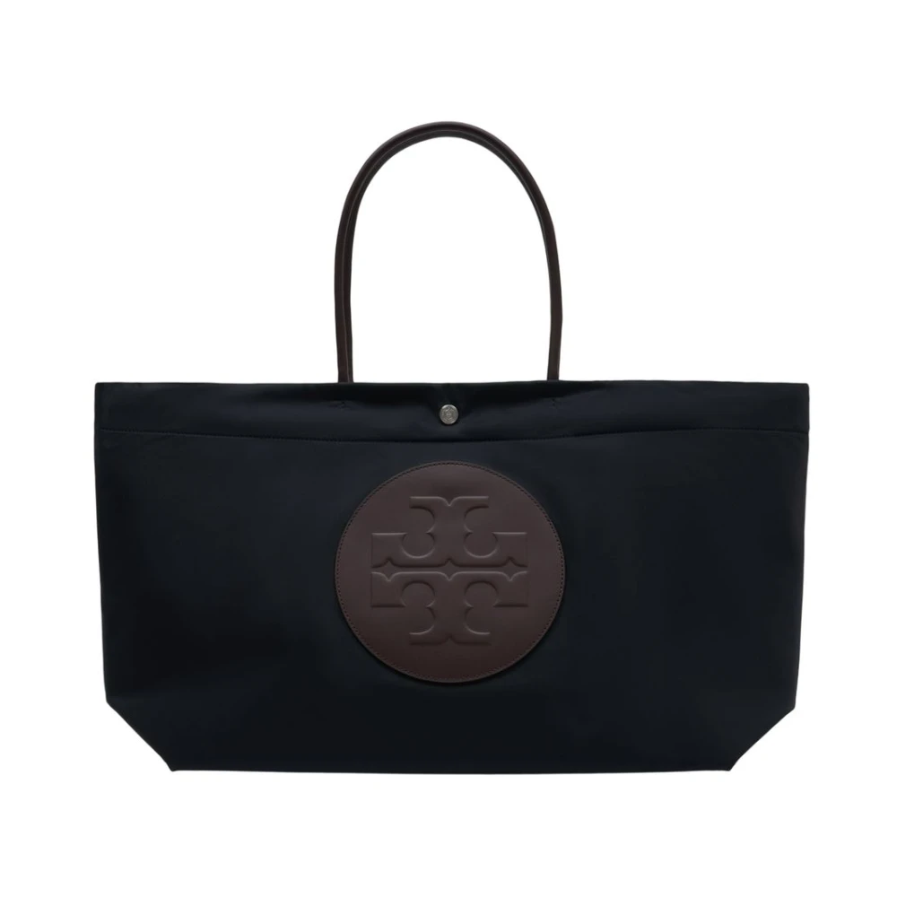 Tory Burch Women's Black Ella Twist Reversible Tote - Shopping Bags - One Size - Bags