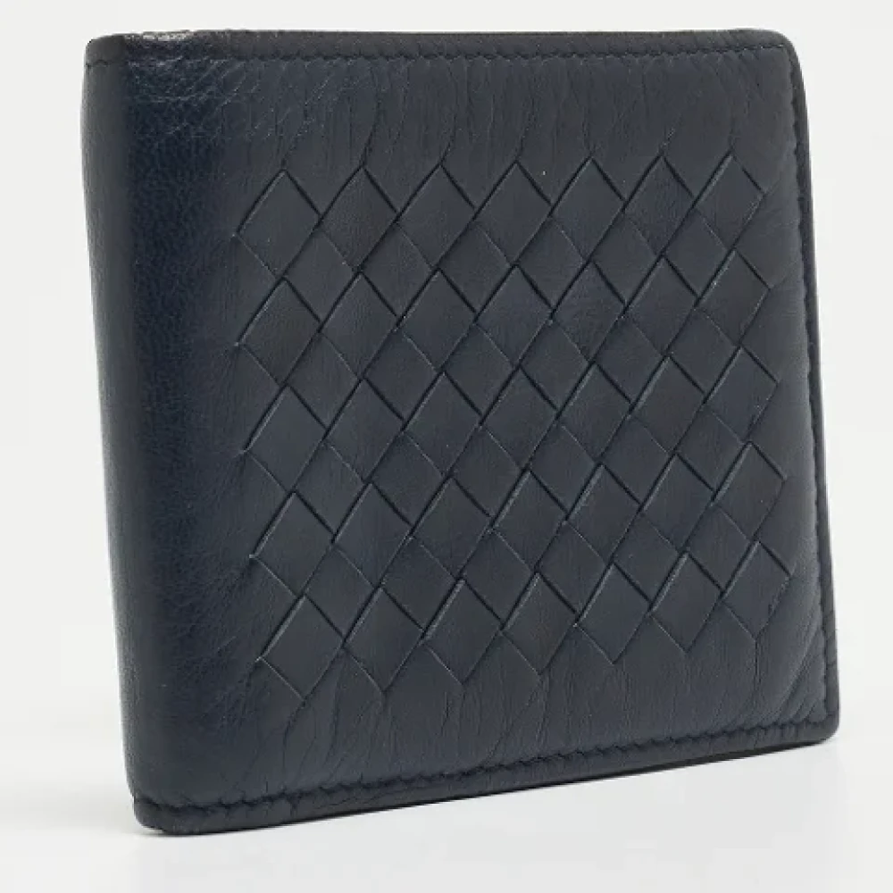 Bottega Veneta Vintage Pre-owned Leather wallets Blue Dames