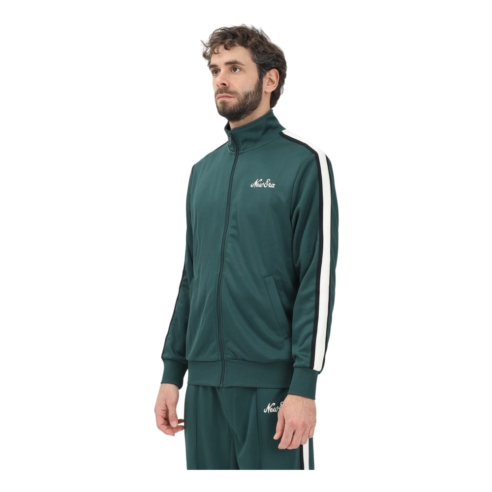 New era Sportieve Zip Track Sweater Green Heren