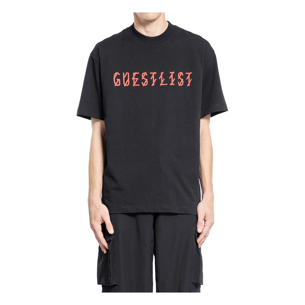 44 Label Group Men's Black T-Shirts, S, Guestlist Tee