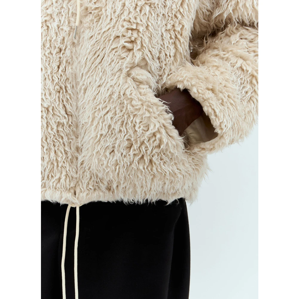 Marni Gezellige Hooded Gebreide Jas Beige Heren